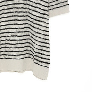 Color Button Border Knit