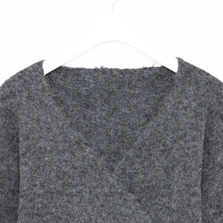 Wrap V-neck knit