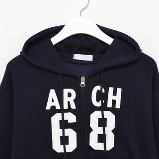 68 Patch Cropped Hoodie