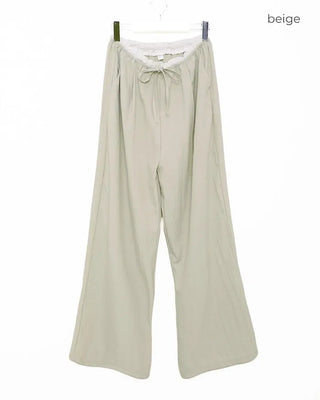 Two-tone banded slacks