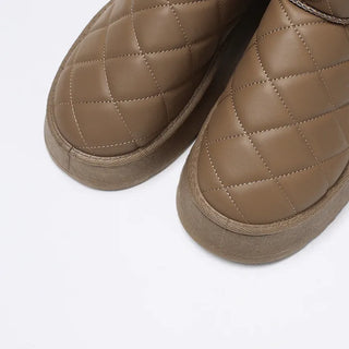 Quilted sheepskin boots