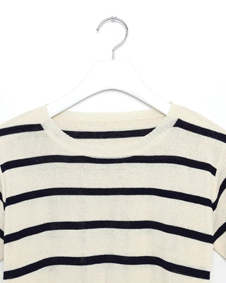 Striped short-sleeved knit