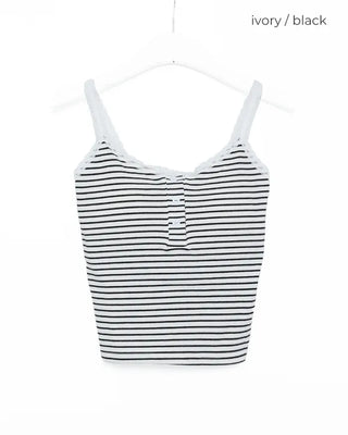 Lace button camisole