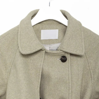 Belted trench short coat
