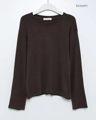 Rayon long-sleeved T-shirt