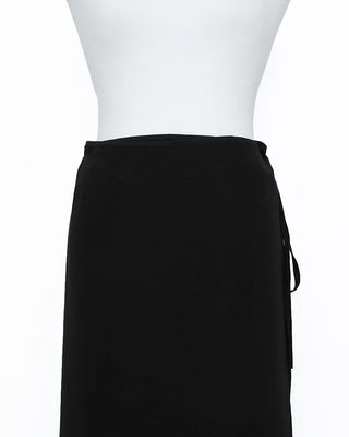 Layered long wrap skirt