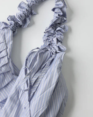 3-way double stripe gathered shoulder bag