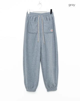 Fleece easy pants with pocket patch