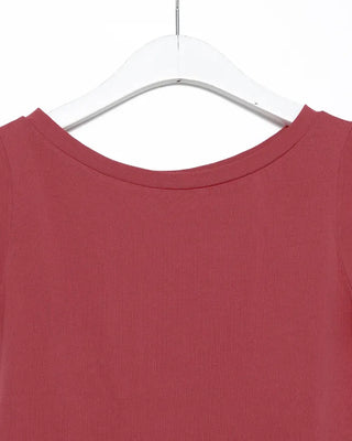 Short-sleeved semi-cropped color T-shirt