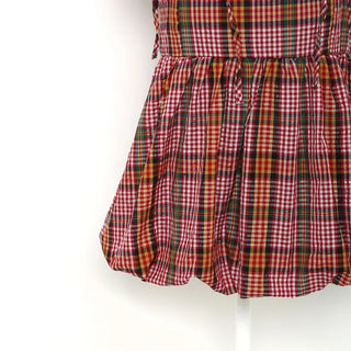 Checked balloon camisole