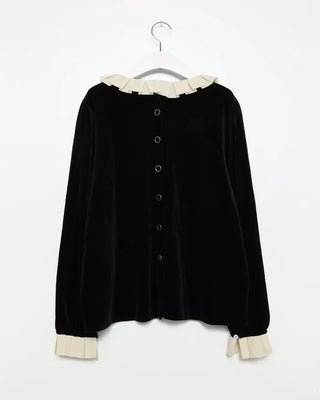 Frill-detailed layered blouse