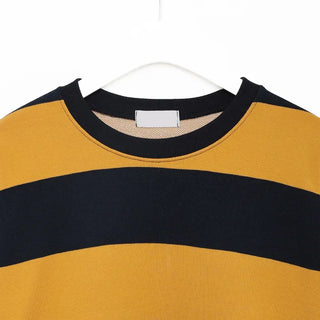 Bordered two-tone long-sleeve T-shirt