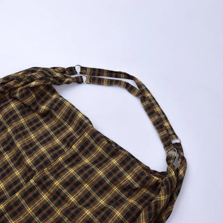 Vintage check shoulder bag