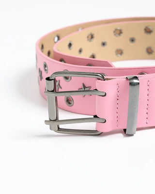 Star Studded Double Eyelet Belt