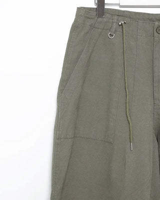 Waist drawstring super balloon peach skin chino pants