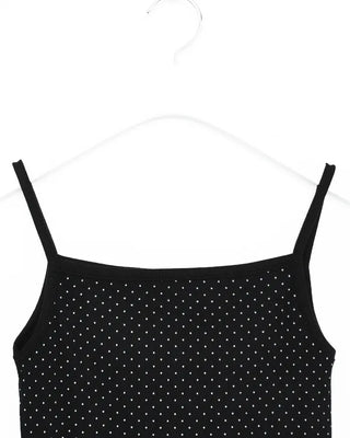 Pindot square neck camisole