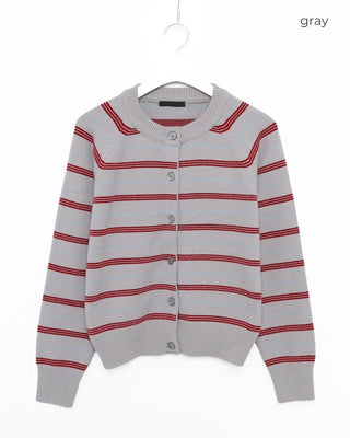 Striped Round Cardigan
