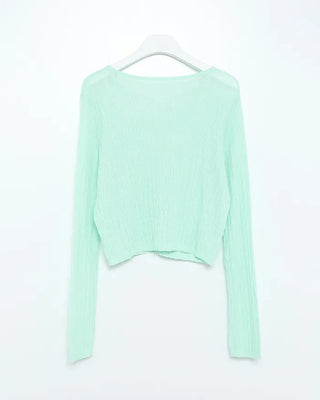 Rayon Mix Rib Summer Cardigan