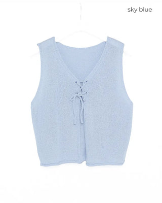 Ribbon knit vest