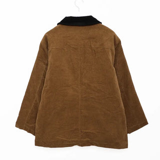 Checked two-tone corduroy jacket