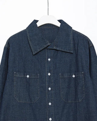 Double bust button pocket denim shirt