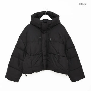 Cropped hooded jacket