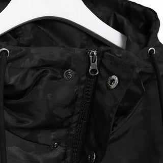 (Unisex) Camouflage Hooded Windbreaker