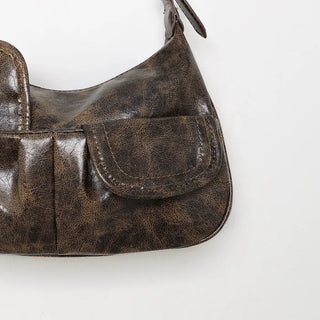 Double pocket leather bag