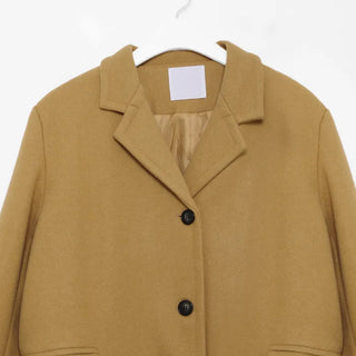 Tailored collar long coat