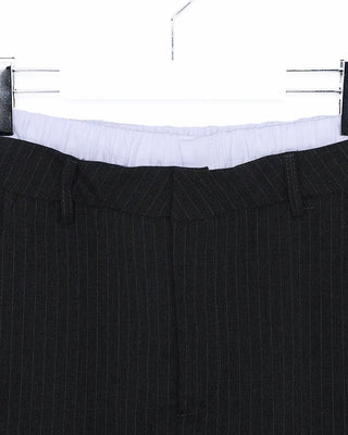 Weighted two-tone striped short skirt pants