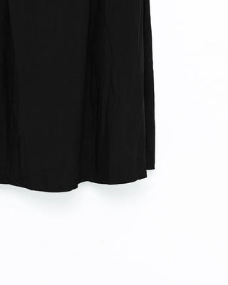 Elastic waist flared maxi skirt