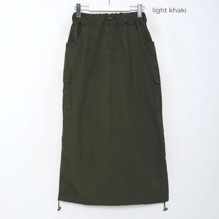 Nylon cargo skirt