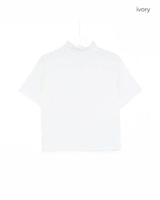 Basic half-neck T-shirt