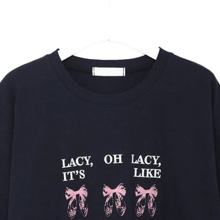Oversized Ribbon Short-Sleeve T-Shirt