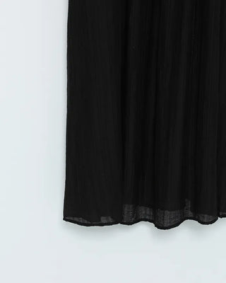 Ribbon Strap Shirred Gathered Dress