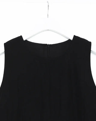 Balloon sleeveless midi dress