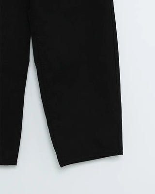 Back snap cotton wide pants