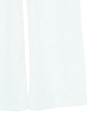 Flower Diamond Punching Easy Pants