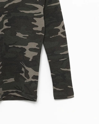 Waffle Camouflage Long T-Shirt