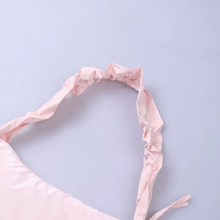 Ribbon Shirring Shoulder Bag