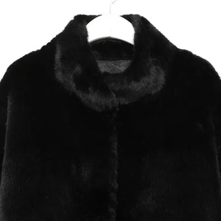 High-neck fur jacket