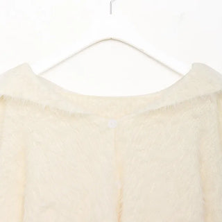 Colored soft shaggy cardigan