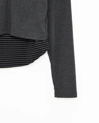 Striped layered T-shirt