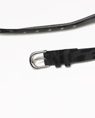 Leopard Serge Double Loop Belt