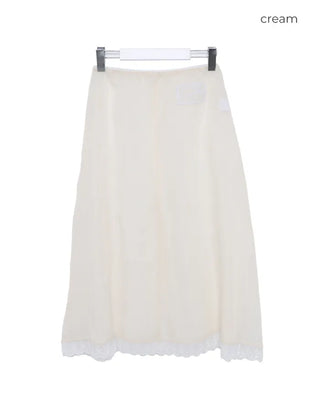 Layered sheer midi skirt