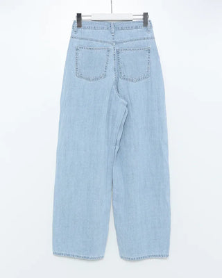 Summer light blue wide denim