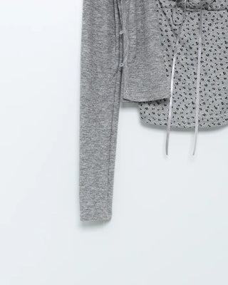 Flower camisole & cardigan set