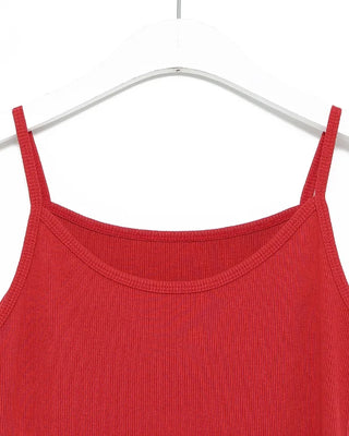 Round neck simple ribbed camisole