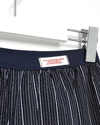 Loose-fit striped banding pants