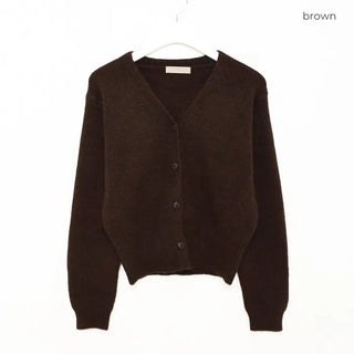 V-neck light wool cardigan